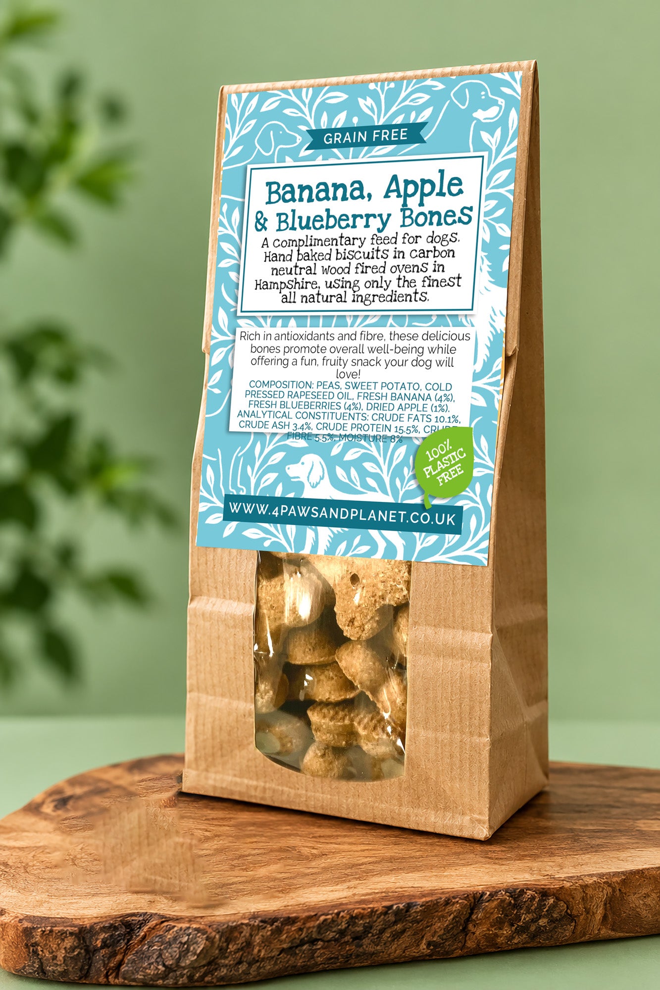 Grain Free Banana, Apple & Blueberry Dog Biscuits