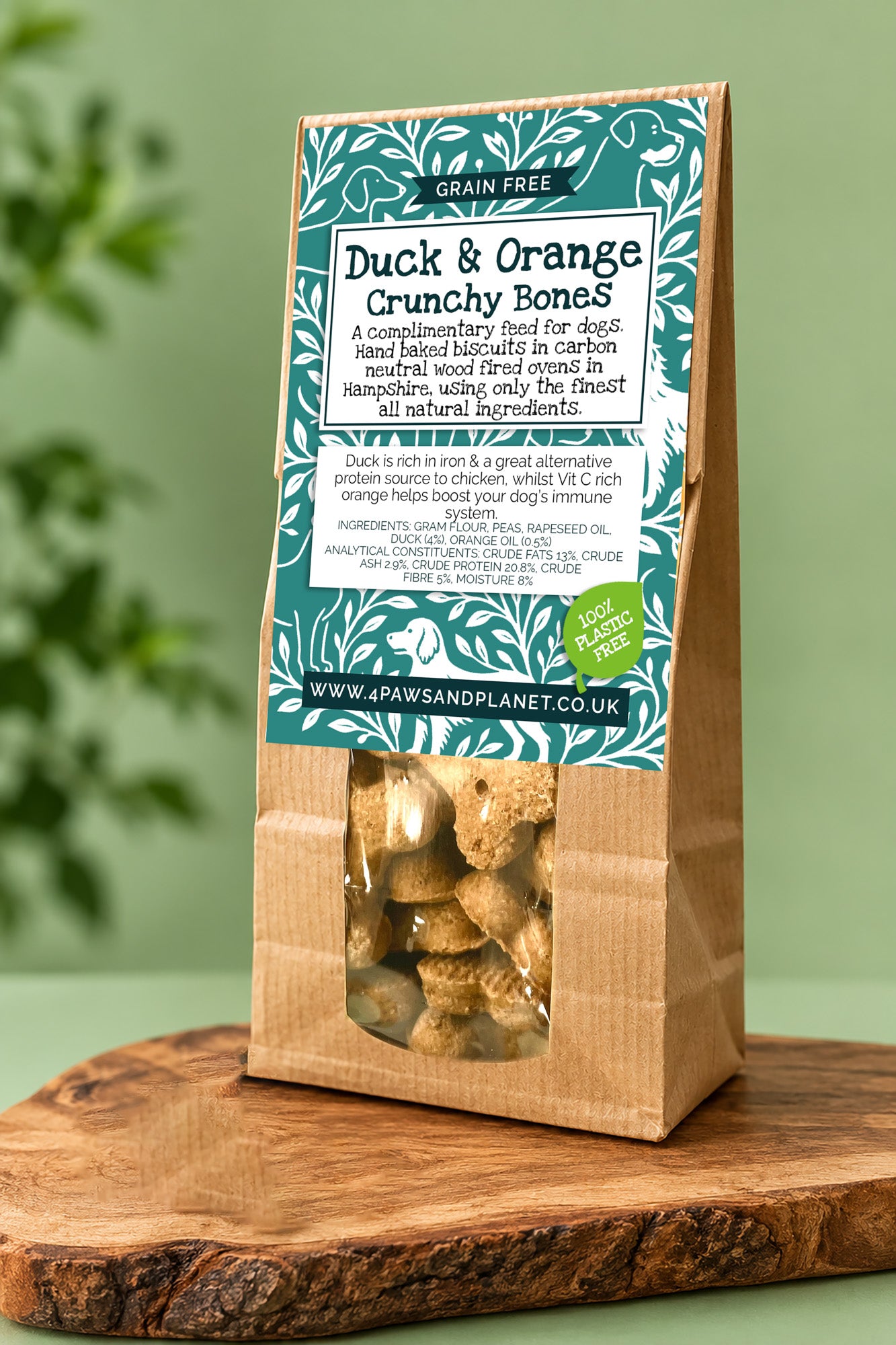 Grain Free Duck & Orange Dog Biscuits