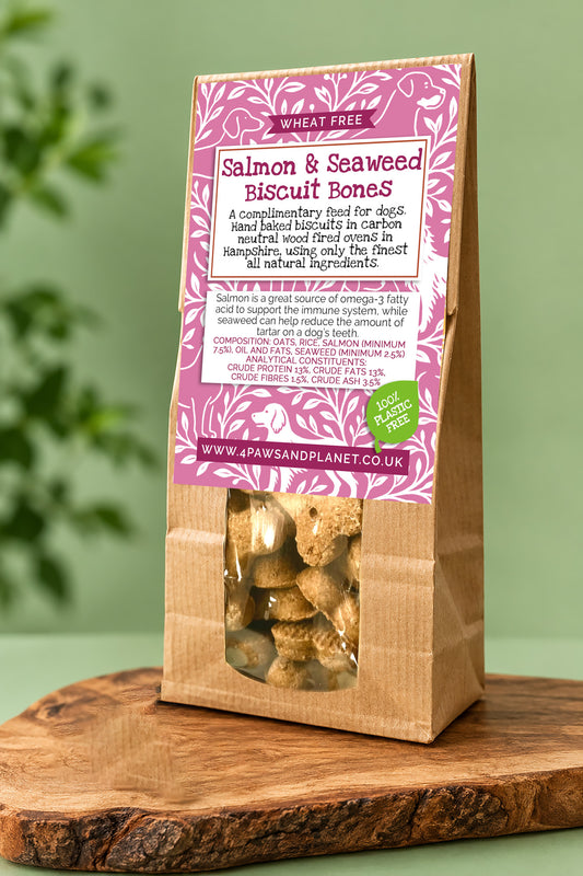 Grain Free Salmon & Seaweed Dog Biscuit Bones