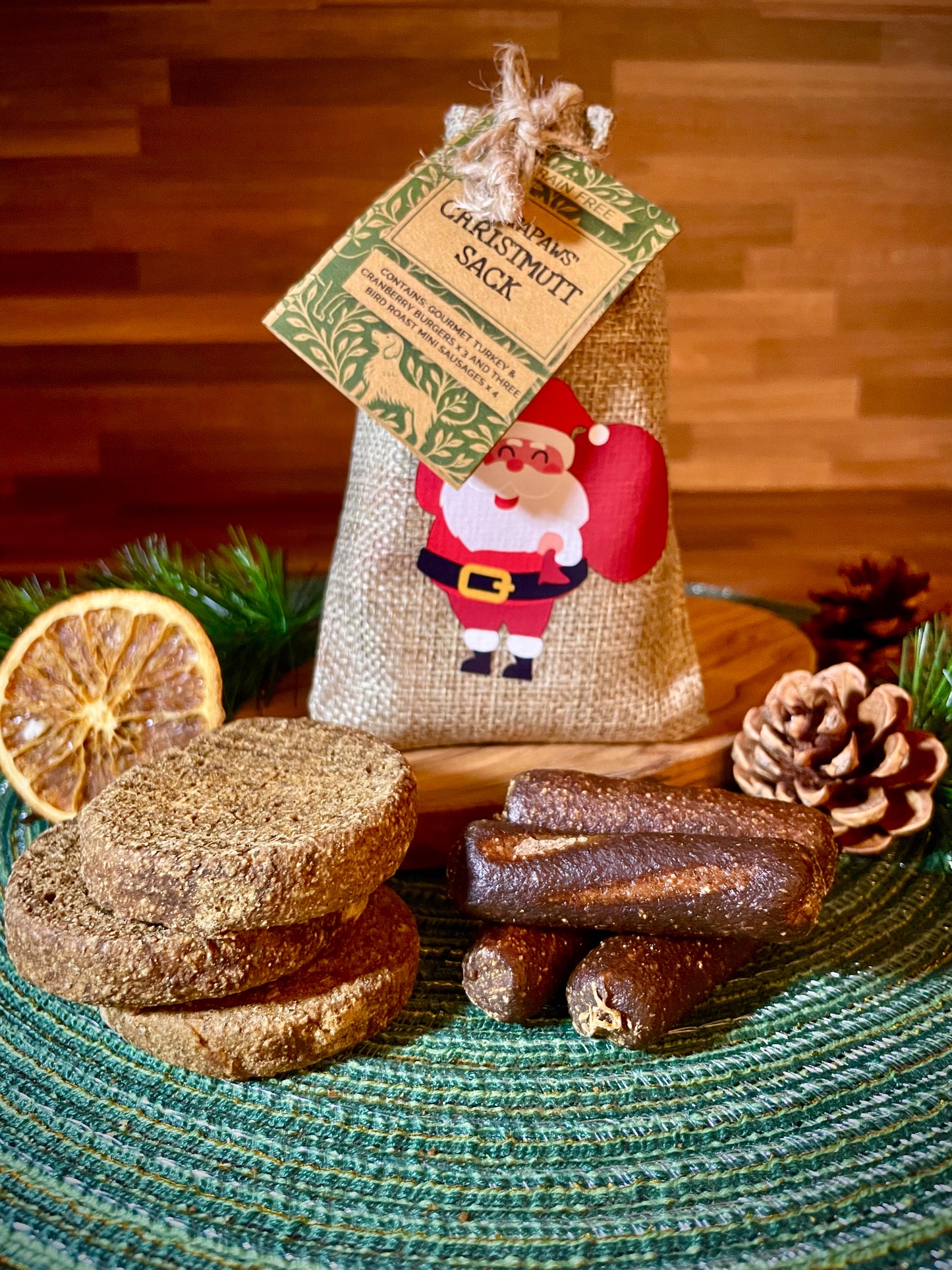 Delish Dog Deli Christmas Santa Sacks