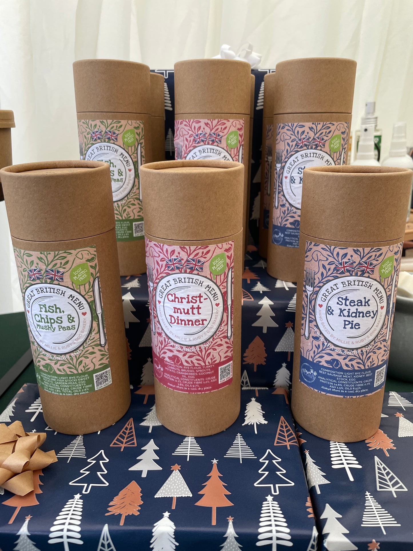 Hand Baked Great British Menu dog biscuits