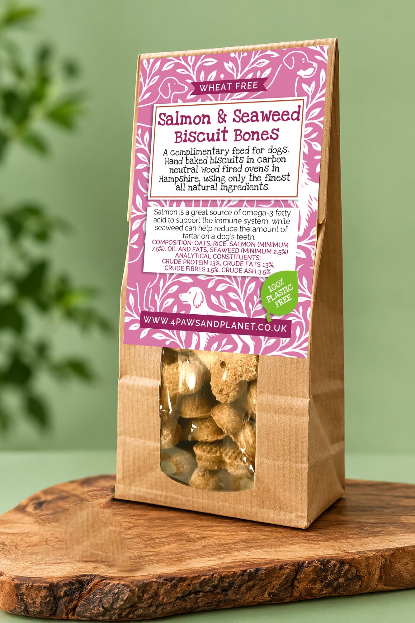 Grain Free Salmon & Seaweed Dog Biscuit Bones