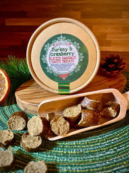 Delish Dog Deli Christmas Sausage Slices