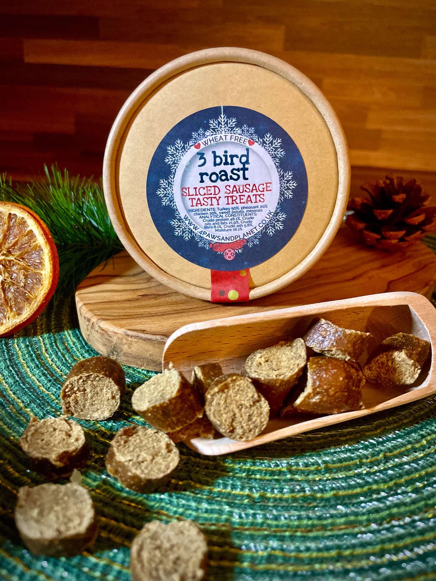 Delish Dog Deli Christmas Sausage Slices