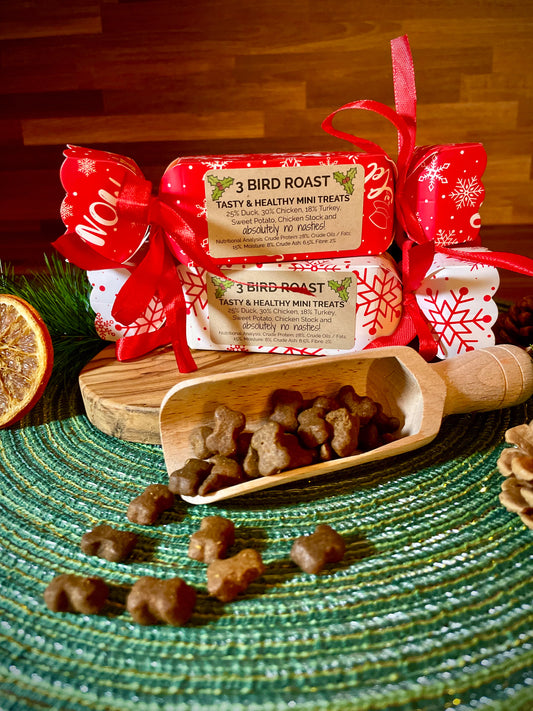 3 Bird Roast Christmas Crackers for Dogs