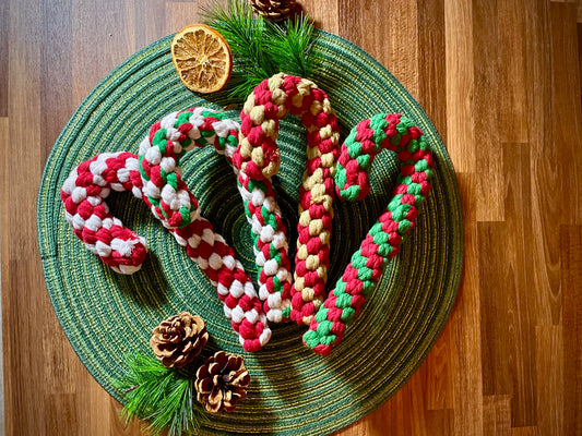 Candycane Rope Dog Toys