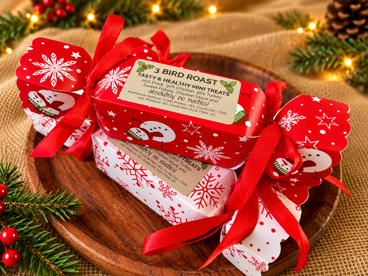3 Bird Roast Mini Treats | Christmas Dog Treat Cracker